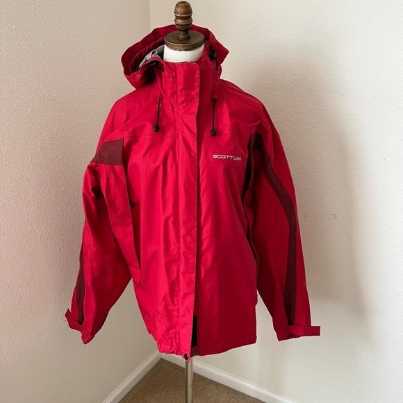 Scott USA Ski Snowboarding Jacket Womens Large Red Thermal Insulation Hooded EUC - Picture 2 of 12